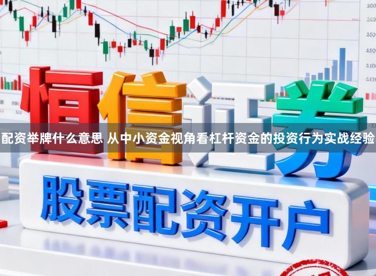 配资举牌什么意思 从中小资金视角看杠杆资金的投资行为实战经验